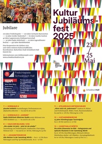 Schwäbisch Hall Prospekt - 2025/18 | Stadt Schwäbisch Hall | Kulturjubiläumsfest
