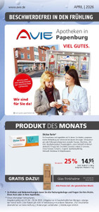 AVIE Prospekt - Avie Apotheken in Papenburg - Flyer April 2026 NEU