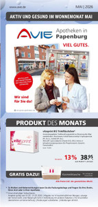 AVIE Prospekt - Avie Apotheken in Papenburg - Flyer Mai 2026