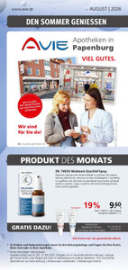 AVIE Prospekt - Avie Apotheken in Papenburg - Angebot August 2026