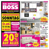 Möbel Boss Prospekt - Verkaufsoffener Sonntag