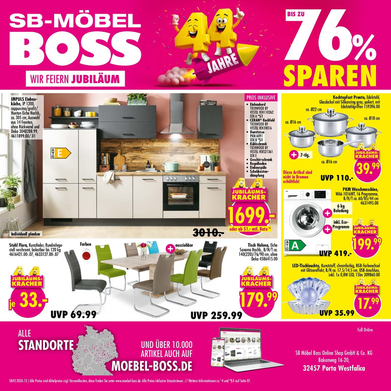 Möbel Boss Prospekt und aktuelle Angebote