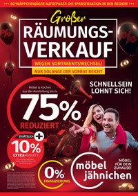 Möbel Jähnichen Prospekt - Großer Räumungsverkauf