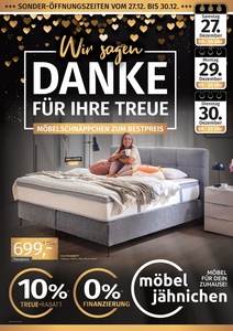 Möbel Jähnichen Prospekt - Wir sagen Danke für Ihre Treue