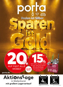 porta Prospekt - Reden ist Silber sparen ist gold
