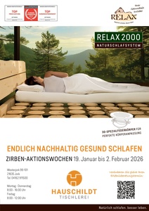 Tischlerei Hauschildt Prospekt - Zirben Aktionswochen 19. Januar bis 02. Februar 2026