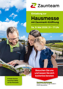 Zaunteam Prospekt - Hausmesse mit Zaunmarkteröffnung