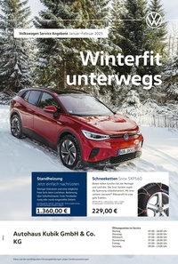 Autohaus Kubik Prospekt - Volkswagen Service-Angebote Januar-Februar 2025