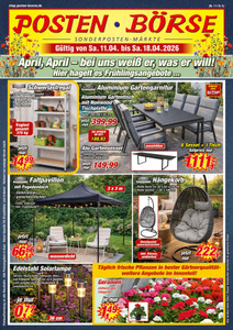POSTEN-BÖRSE Prospekt - April April, hier hagelt es Frühlingsangebote