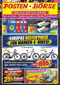 POSTEN-BÖRSE Prospekt - Back to School
