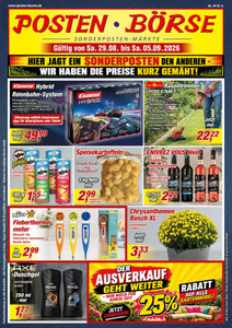 POSTEN-BÖRSE Prospekt - Angebote ab 29.08.