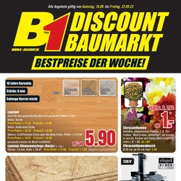 B1 Discount Baumarkt Prospekt - Angebote ab 16.09.