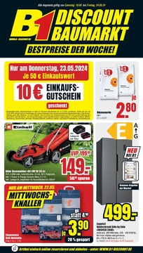 B1 Discount Baumarkt Prospekt - Angebote ab 18.05.