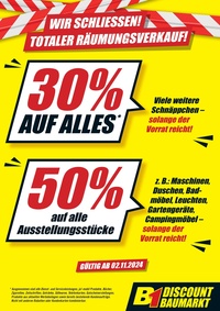 B1 Discount Baumarkt Prospekt - 30% Auf Alles