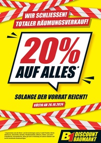 B1 Discount Baumarkt Prospekt - 20% Auf Alles