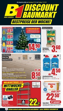 B1 Discount Baumarkt Prospekt - Angebote ab 07.12.