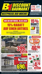 B1 Discount Baumarkt Prospekt - Angebote ab 22.02.