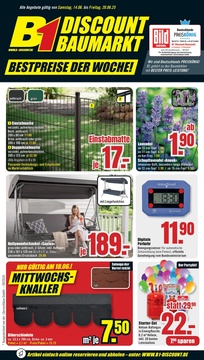 B1 Discount Baumarkt Prospekt - Angebote ab 14.06.