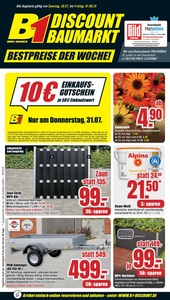 B1 Discount Baumarkt Prospekt - Angebote ab 26.07.