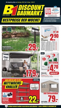 B1 Discount Baumarkt Prospekt - Angebote ab 09.08.