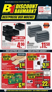 B1 Discount Baumarkt Prospekt - Angebote ab 23.08.