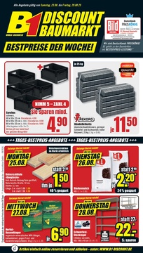 B1 Discount Baumarkt Prospekt - Angebote ab 23.08.