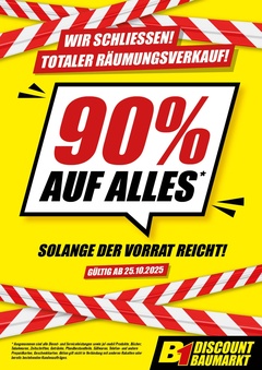 B1 Discount Baumarkt Prospekt - Wir Schliessen! Berlin - Seite 1