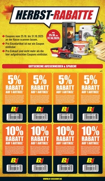 B1 Discount Baumarkt Prospekt - Herbst-Sparwoche