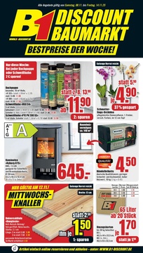 B1 Discount Baumarkt Prospekt - Angebote ab 08.11. - Seite 1