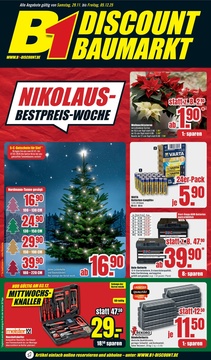 B1 Discount Baumarkt Prospekt - Angebote ab 29.11. - Seite 1