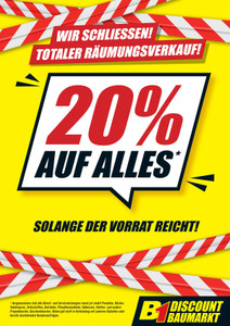 B1 Discount Baumarkt Prospekt - Wir Schliessen! Bensheim