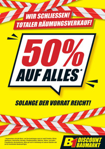 B1 Discount Baumarkt Prospekt - Wir Schliessen! Güstrow - Seite 1
