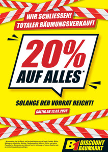 B1 Discount Baumarkt Prospekt - Wir Schliessen! Bitterfeld