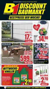 B1 Discount Baumarkt Prospekt - Bestpreise der Woche !