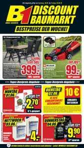B1 Discount Baumarkt Prospekt - Bestpreise der Woche! - Seite 1