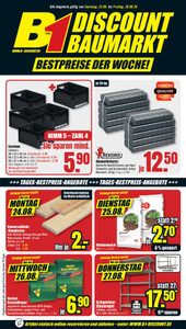 B1 Discount Baumarkt Prospekt - Angebote ab 22.08.