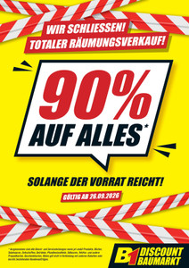 B1 Discount Baumarkt Prospekt - Wir Schliessen!