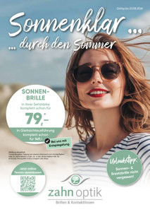 Zahn Optik Prospekt - Sonnenklar durch den Sommer 