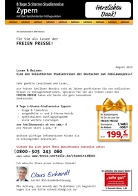 RSD Reise Service Deutschland Prospekt - Studienreise Zypern