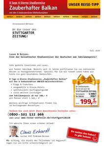RSD Reise Service Deutschland Prospekt - Balkan