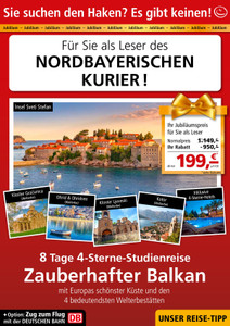 RSD Reise Service Deutschland Prospekt - Für Sie als Leser des Nordbayrischen Kuriers!!