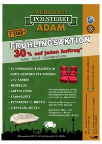 Polsterei Prospekt - Angebote ab 07.04.
