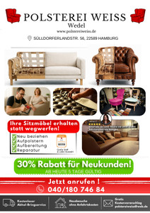 Polsterei Prospekt - Ihre Sitzmöbel erhalten statt wegwerfen!
