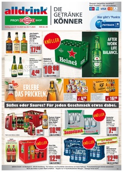 alldrink Prospekt - Angebote ab 27.10. - Seite 1