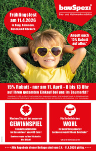 Kiebitzmarkt Prospekt - Frühlingsfest am 11.04.2026