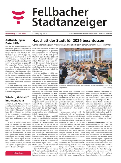 Fellbacher Wochenblatt 02.04.2026