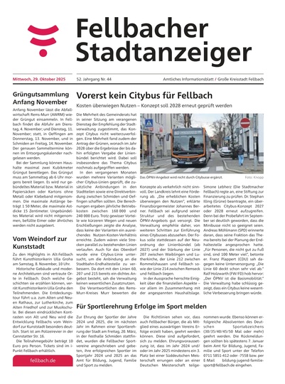 Fellbacher Wochenblatt 29.10.2025