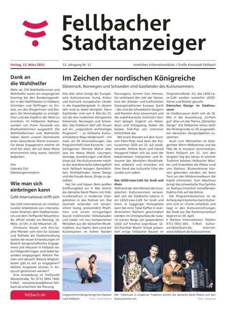 Fellbacher Wochenblatt 13.03.2026