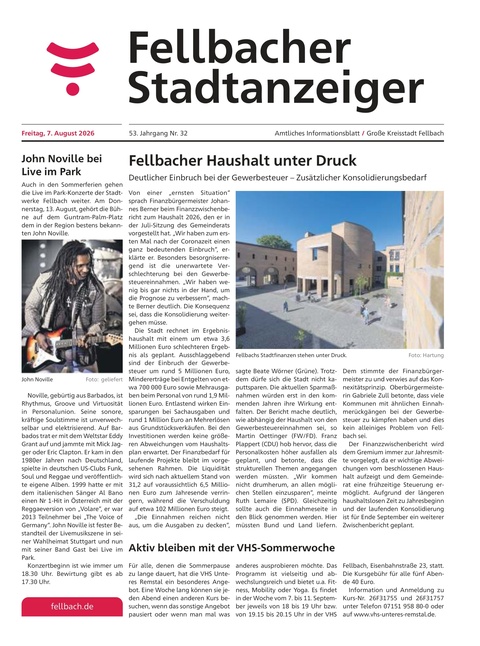 Fellbacher Wochenblatt 07.08.2026