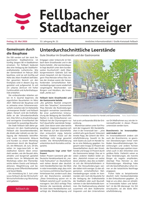 Fellbacher Wochenblatt 22.05.2026